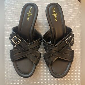 Cole Haan Women's Black Crisscross Sandals